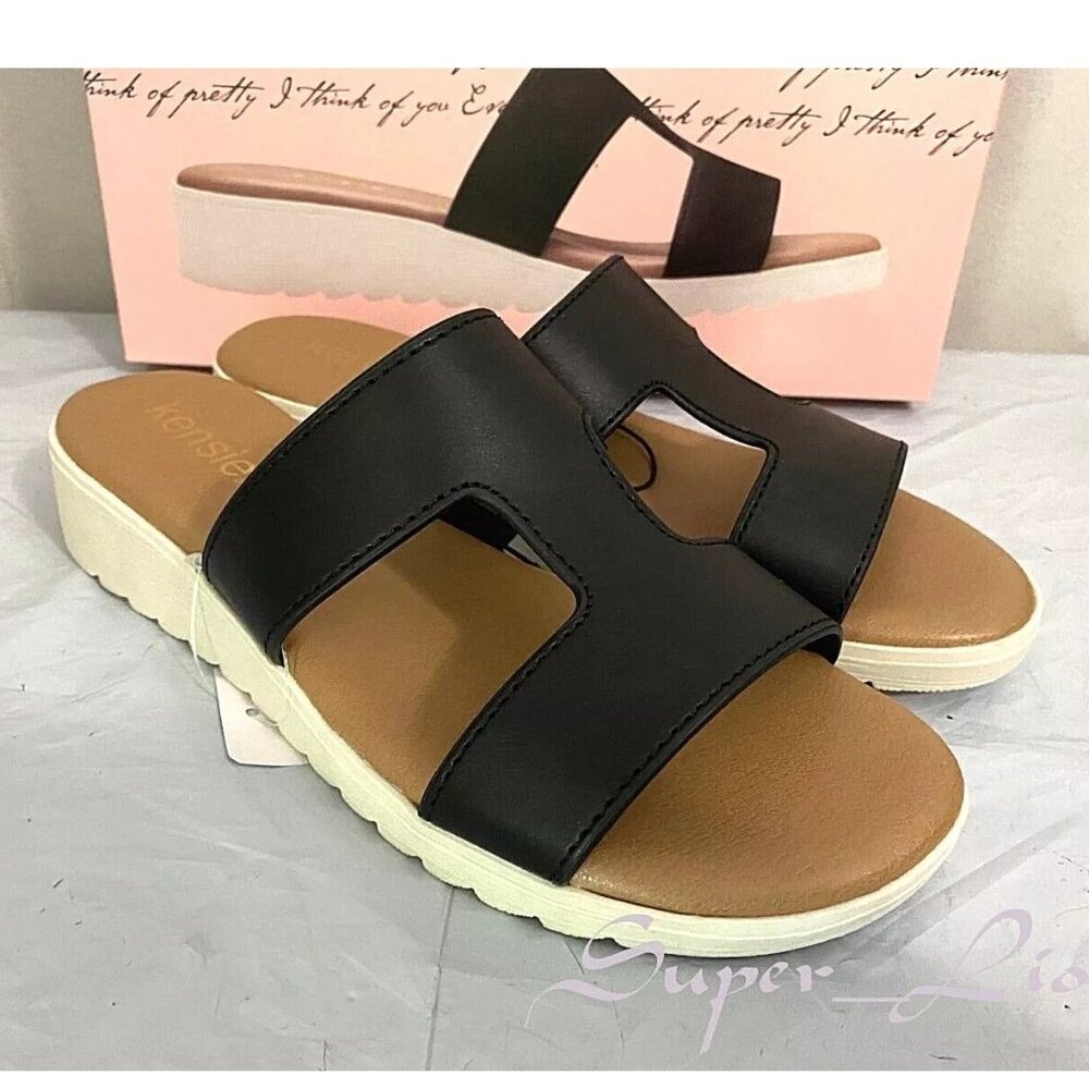 NEW Kensie Women's Elena H Band Slide Sandal